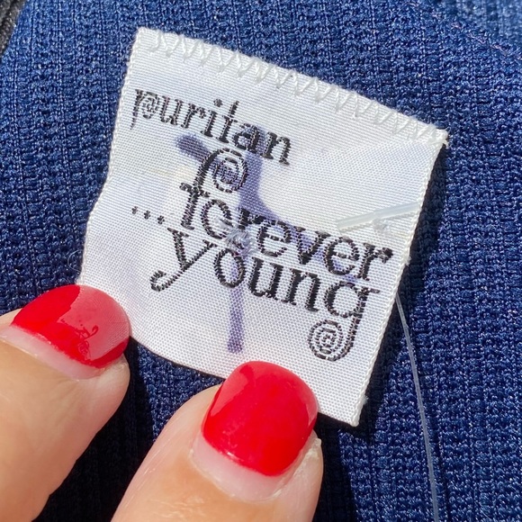 Deadstock NWT 60s 70 Flower Power Mod Ribbed Knit Bold Floral Hostess Maxi Dress - Picture 9 of 10